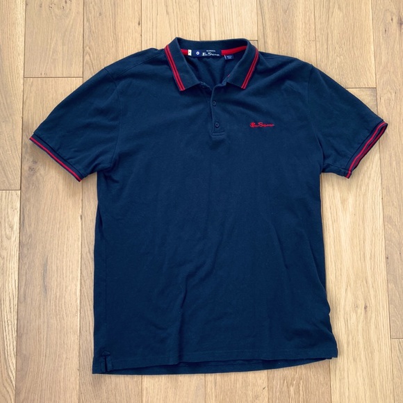 Ben Sherman Other - Ben Sherman navy and red polo tee shirt